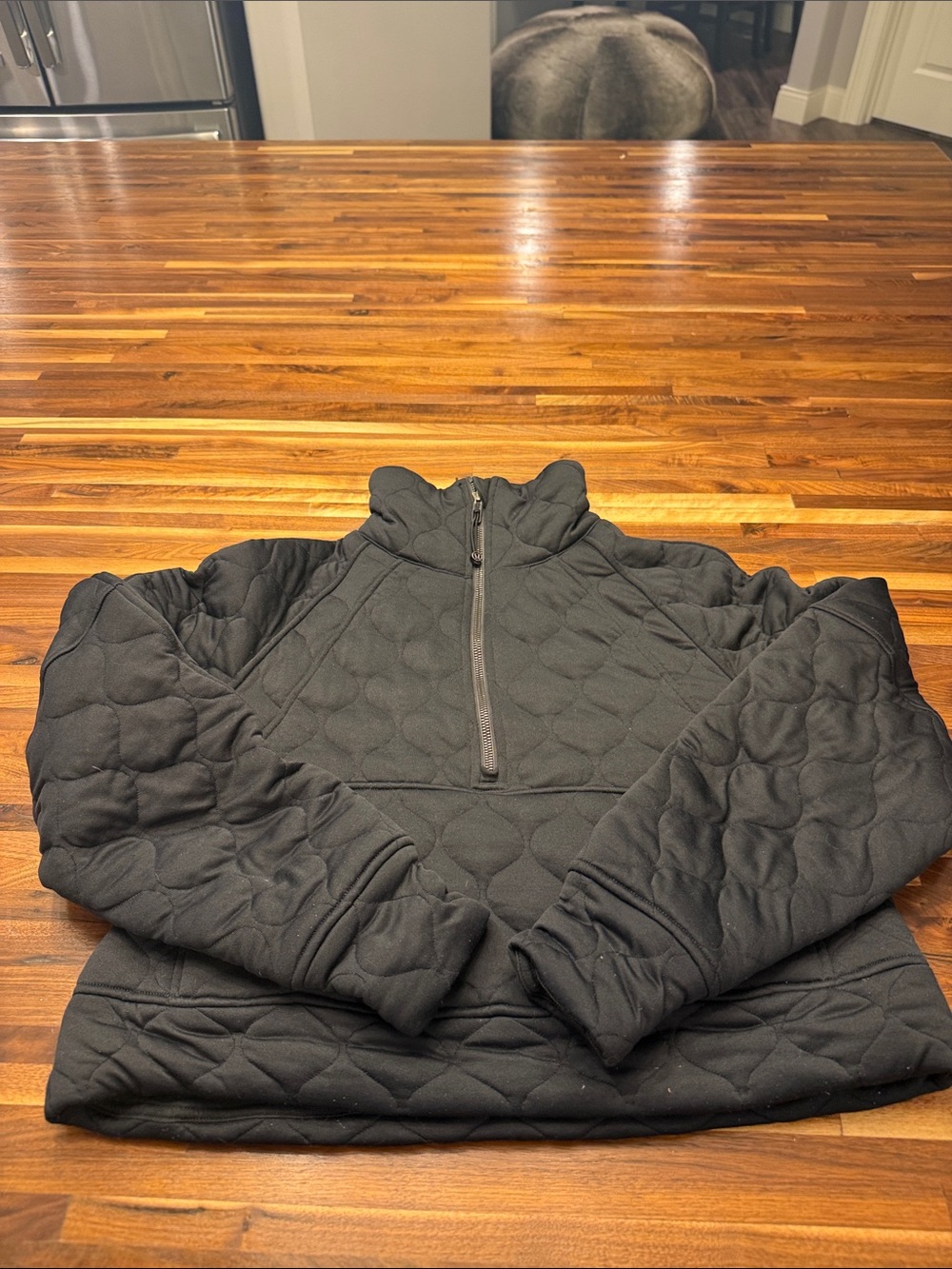 lululemon athletica Black Quilted Half-Zip Pullover XS/S